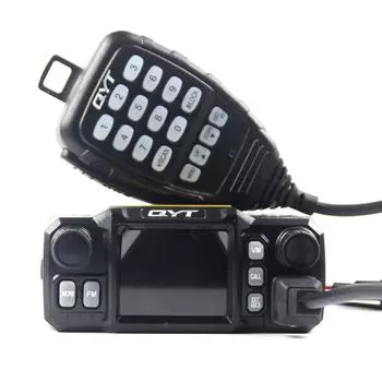 Двухдиапазонный или четырехдиапазонный мини-мобильный трансивер QYT KT-7900D Автомобильное зарядное устройство Кабель питания Оставайтесь на связи с товарищами по команде Four band чёрный