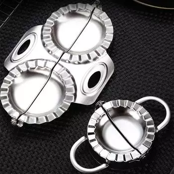 Двухголовочная нержавеющая стальная пельменная машина ручная машина для завертывания равиоли аксессуары для выпечки Single Headed