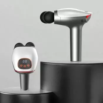 Двухголовочный фасциальный пистолет, USB-зарядка, электрический пистолет для расслабления мышц, фитнес-массажный пистолет
