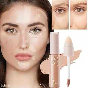 Двухголовый консилер Трехмерный восстанавливающий карандаш Осветляющий карандаш для лица Жидкий консилер 13g