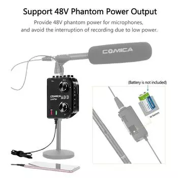 Двухканальный аудиопредусилитель CoMica LINKFLEX AD3 XLR/3,5 мм/6,35–3,5 мм, микшер/адаптер/интерфейс чёрный