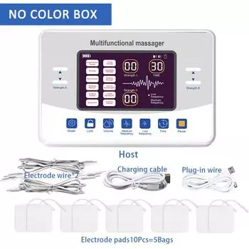 Двухканальный импульсный стимулятор мышц Tens Массажная машина Tens Ems Массажная машина 12 режимов 30 Интенсивность Низкочастотный массажер