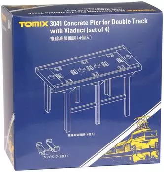 Двухколейный надземный пирс TOMIX N Gauge, 4 шт., 3041, принадлежности для моделей железных дорог