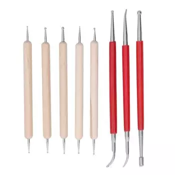 Двухконечный точечный стилус для гравировки, небольшой портативный набор стилусов для моделирования и резьбы