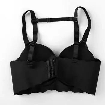Двухплечевой чистый цвет женский бюстгальтер ремень невидимая задняя застежка противоскользящая пряжка ремень бюстгальтер удлинитель чёрный