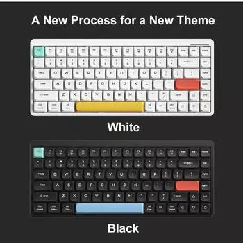 Двухрежимная беспроводная клавиатура iBlancod 2,4G + BT5.0 K84, клавиатура с низкой осью, 26 клавиш, отсутствие конфликтов 0 белый