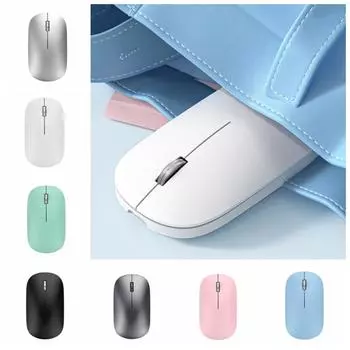 Двухрежимная беспроводная мышь Цветная игровая мышь Bluetooth Компьютерная бесшумная мышь для офиса/дома синий