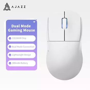 Двухрежимная мышь Ajazz AJ199MC, беспроводная игровая легкая мышь PAW3338, 2,4 г/тип-c