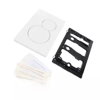 Двухрежимная панель смыва для бачка подвесного унитаза, совместимая с панелью скрытого бачка белый