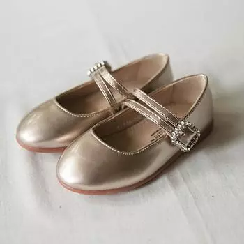 Двухрядные украшения для девочек Baby Jam на плоской подошве, золото-Y748 130