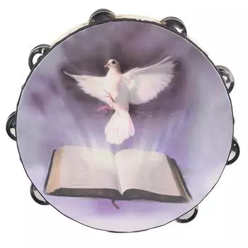 Двухрядный металлический бубен, звонкая ручная перкуссия для церковной вечеринки, 25 см 43x25x8cm / 16.9x9.8x3.1in