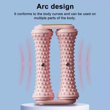 Двухрядный роликовый массажер для ног Подошвенный фасциит Мышечная боль Снятие боли в своде стопы Глубокая релаксация тканей Физиотерапия Массажер с роликовым массажером для фасции