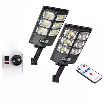 Двухрядный солнечный светодиодный уличный светильник с датчиком движения W789A-3 (Lens) Double Row Solar Street Light