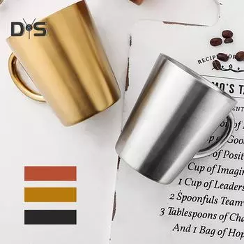 Двухслойная чашка для воды, пивная кружка из нержавеющей стали, теплоизоляция, домашняя посуда для напитков