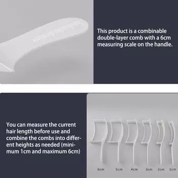Двухслойная изогнутая расческа для позиционирования, термостойкая машинка для стрижки волос, расческа для смешивания для профессионального салона, парикмахерский инструмент