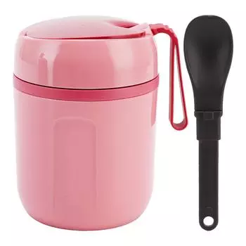 Двухслойная изолированная банка для еды 480 мл 304 нержавеющая сталь термоконтейнеры для супа для офиса школы L розовый