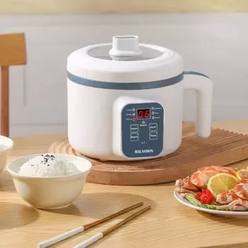 Двухслойная мини-рисоварка 1,7 л электрическая горячая кастрюля бытовая электрическая машина для приготовления пищи общежитие Double Layer Smart