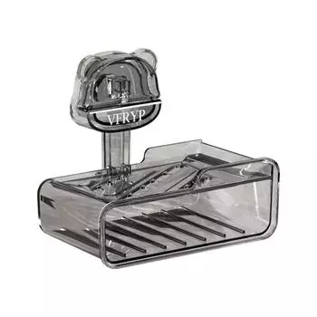 Двухслойная мыльница для ванной без перфорации, подставка для мыла, прозрачная полка для хранения мыла для кухонной раковины