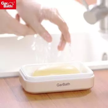 Двухслойная мыльница для ванной, сливная мыльница, простая утолщенная мыльница, умывальник, креативная квадратная мыльница