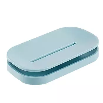 Двухслойная мыльница, простая в установке, противоскользящая полка для мыла, ящик для хранения мыла, мыльница для ванной комнаты