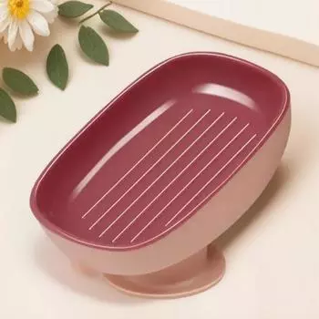 Двухслойная мыльница с присоской Держатель для мыла для аксессуаров для ванной комнаты Органайзер для хранения принадлежностей