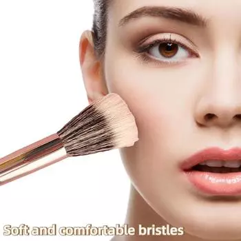 Двухслойная плоская контурная кисть из шерсти животных В наличии Многофункциональная кисть для румян Шерстяная кисть для нанесения точечных рисунков 1pc