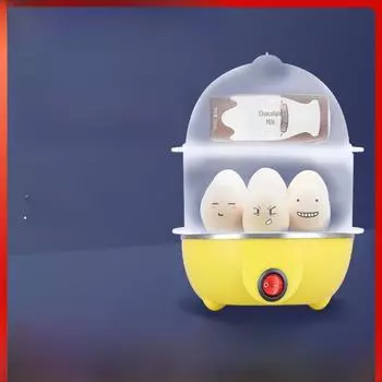 Двухслойная яйцеварка из нержавеющей стали - многофункциональная пароварка на 14 яиц 110V US standard жёлтый