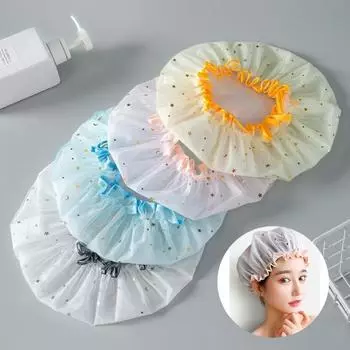 Двухслойная шапочка для душа для взрослых и женщин, водонепроницаемая шапочка для купания из ПВХ, для кухни, для ванной, для купания, для дома