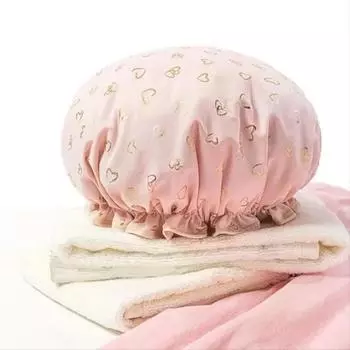 Двухслойная шапочка для душа для женщин, водонепроницаемая, для купания, для дома, для кухни, противодымная, женская, модная, маска для волос, специальная шапочка для душа One Size