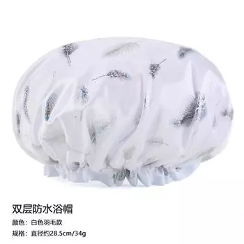 Двухслойная шапочка для душа с принтом, женская водонепроницаемая шапочка для душа One Size