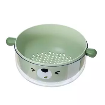 Двухслойная сливная корзина Эргономичная ручка Съемная конструкция для хранения фруктов и овощей Универсальная сливная корзина жёлтый