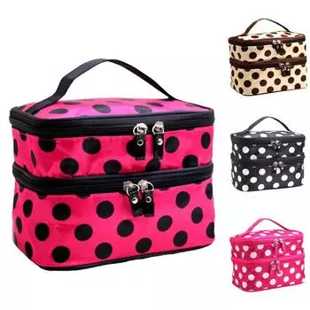 Двухслойная сумка для хранения косметики большой емкости для путешествий на открытом воздухе, сумка для хранения косметики 3