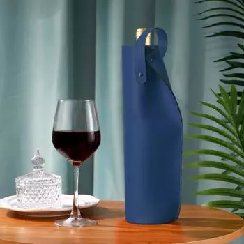 Двухслойная сумка для красного вина с ручкой, износостойкая сумка для вина из искусственной кожи, держатель для бутылки шампанского жёлтый