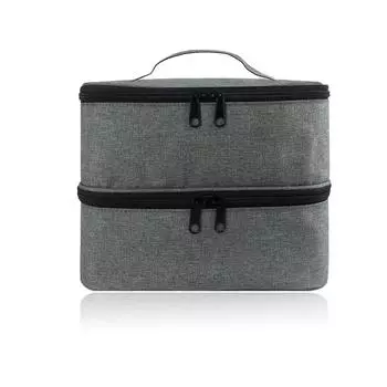 Двухслойная сумка для лака для ногтей, маникюрная косметика, портативный чехол для хранения, ручной контейнер для начинающих, бытовой органайзер