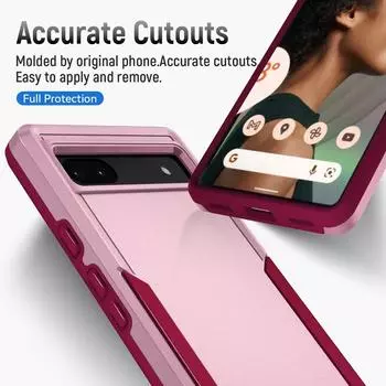 Двухслойная сумка для телефона, защитный чехол для Google Pixel 8 Pro Pixel8 Pixel6a Pixel7a Pixel 7A 6 7 Pro 6A Pixel6 Pixel7, прочный чехол for Pixel 7A чёрный