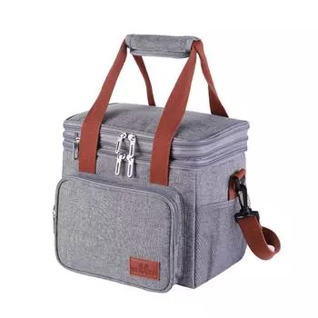 Двухслойная термоизоляционная сумка, переносная сумка для ланча, сумка для льда из ткани Оксфорд, сумка для пикника на открытом воздухе One Size