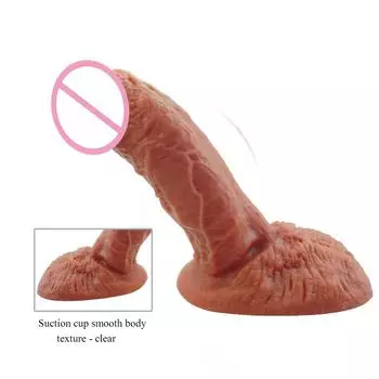 Двухслойная жидкая силиконовая присоска, свободный пенис для женщин-мастурбаторов, товары для секса для пар 18.5cm