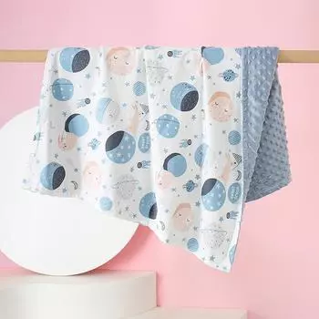 Двухслойное детское одеяло с рисунком - мягкое хлопковое одеяло для весны и осени 75x100 cm