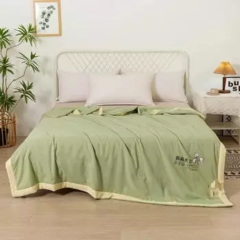 Двухслойное летнее одеяло из хлопка и льна нового класса А, летнее одеяло из стираного хлопка и льна, воздухопроницаемый чехол 110x150cm