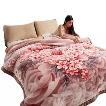 Двухслойное одеяло Рашель 1.5 * 2m/2kg амарант розовый