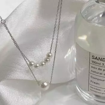 Двухслойное ожерелье из жемчуга в стиле французского ретро, легкая роскошь, нишевый дизайн, темперамент, нежный стиль