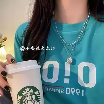 Двухслойное ожерелье с портретной подвеской в виде монеты, индивидуальная простая цепочка для толстовки 2022, новый стиль, цепочка на ключицу, цепочка для свитера