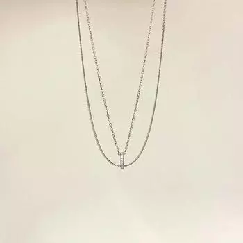 Двухслойное ожерелье женское простое холодное ветровое ключичное кольцо Ins персонализированные ювелирные изделия темперамент прочная цепь