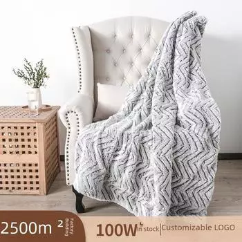 Двухслойное плюшевое одеяло из овчины с эффектом тай-дай 152*127 cm