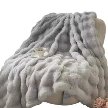 Двухслойное толстое одеяло в скандинавском стиле из пузырчатого бархата throw pillow (including core) 30 * 50cm белый