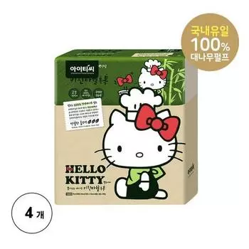 Двухслойные бамбуковые кухонные полотенца Hello Kitty, 100 листов, 100 листов, 12 шт., популярный персонаж в Корее