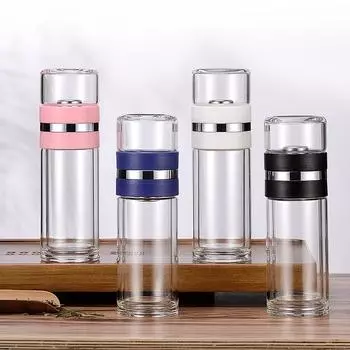 Двухслойные чайные чашки, мужские и женские чайные чашки, чайные чашки с отдельным стаканом и чаем. 201-300ml белый