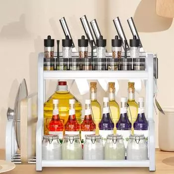 Двухслойные кухонные полки, полая конструкция, прочный несущий держатель для разделочной доски, нержавеющая сталь, столешница для кофейного бара