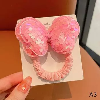 Двухслойные ленты для волос с блестками и бантом для девочек, завязки для укладки булочек, детская косичка белый