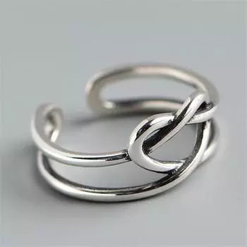 Двухслойные плетеные кольца Love Personality из стерлингового серебра 925 пробы с открывающимися кольцами в форме сердца R684